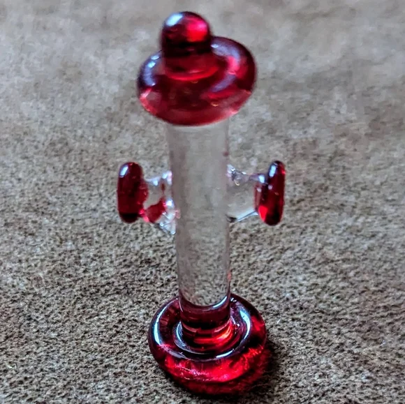 Glass Dog & Fire Hydrant With Little Green Dog - Picture 9 of 15